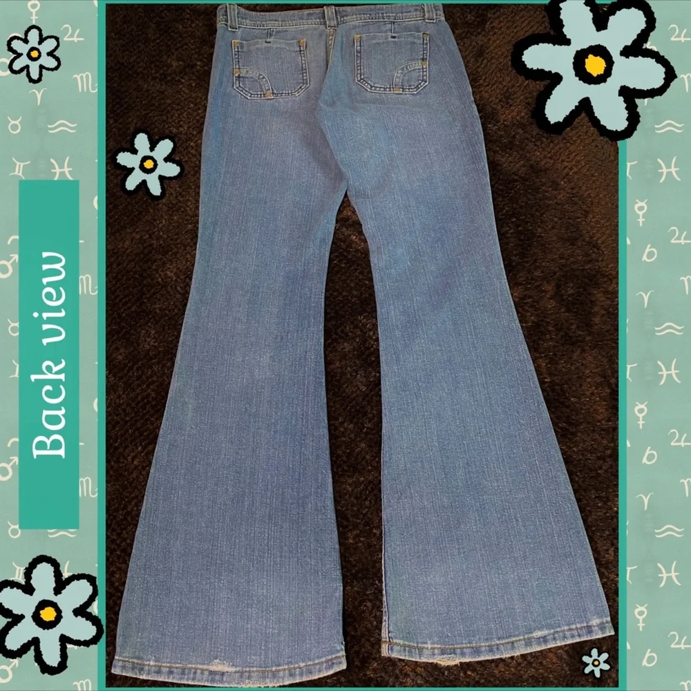 ⭐️SUPER RARE VINTAGE Y2K JUICY COUTURE ASTROLOGY ZODIAC CAPRICORN FLARE JEANS 29 - Picture 4 of 16